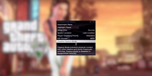 Acesso r&aacute;pido ao Modo Passivo em GTA Online