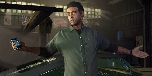 gta lamar in garage animation