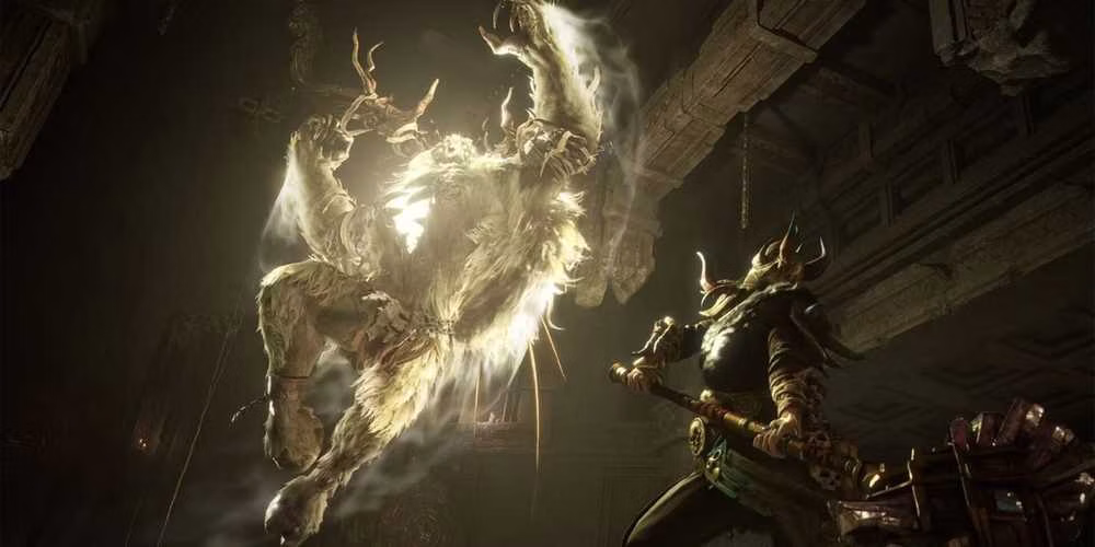 Batalha contra chefe em Mistfall Hunter