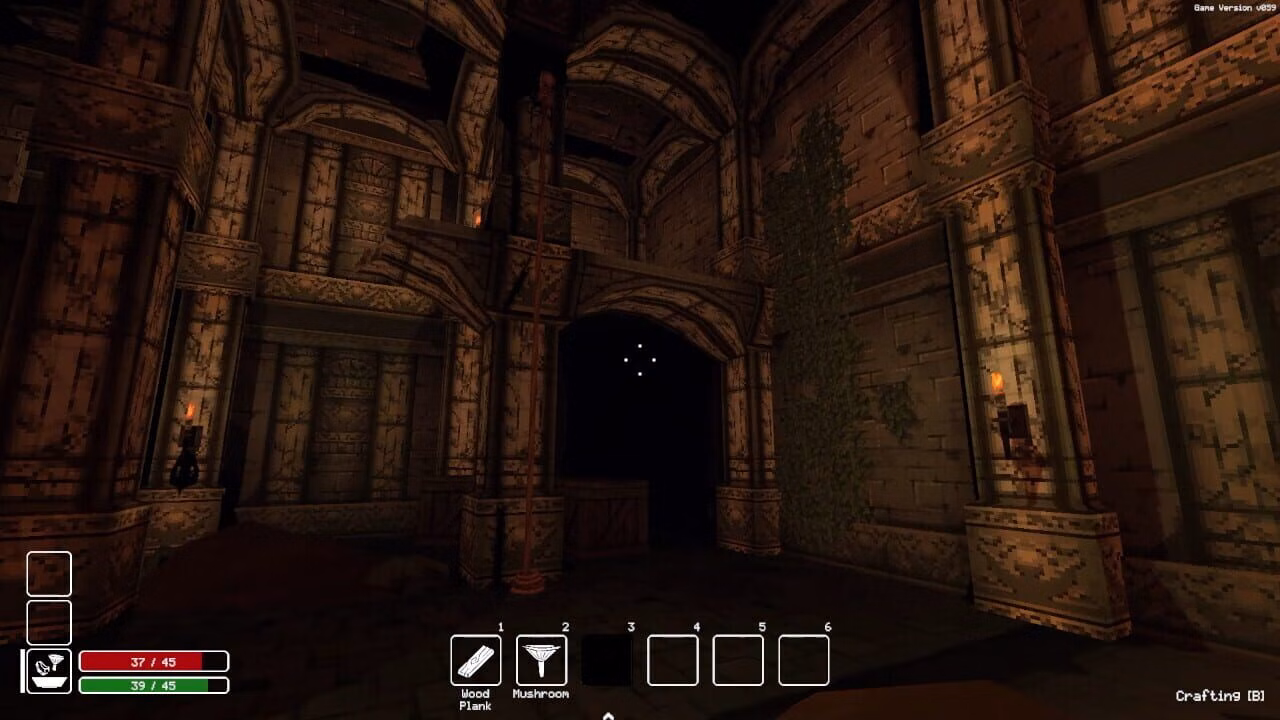 Explora&ccedil;&atilde;o em uma sala escura de Deep Dish Dungeon